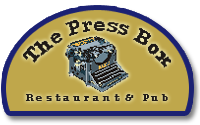 Logo, The Press Box, Irish-American Restaurant in New York, NY